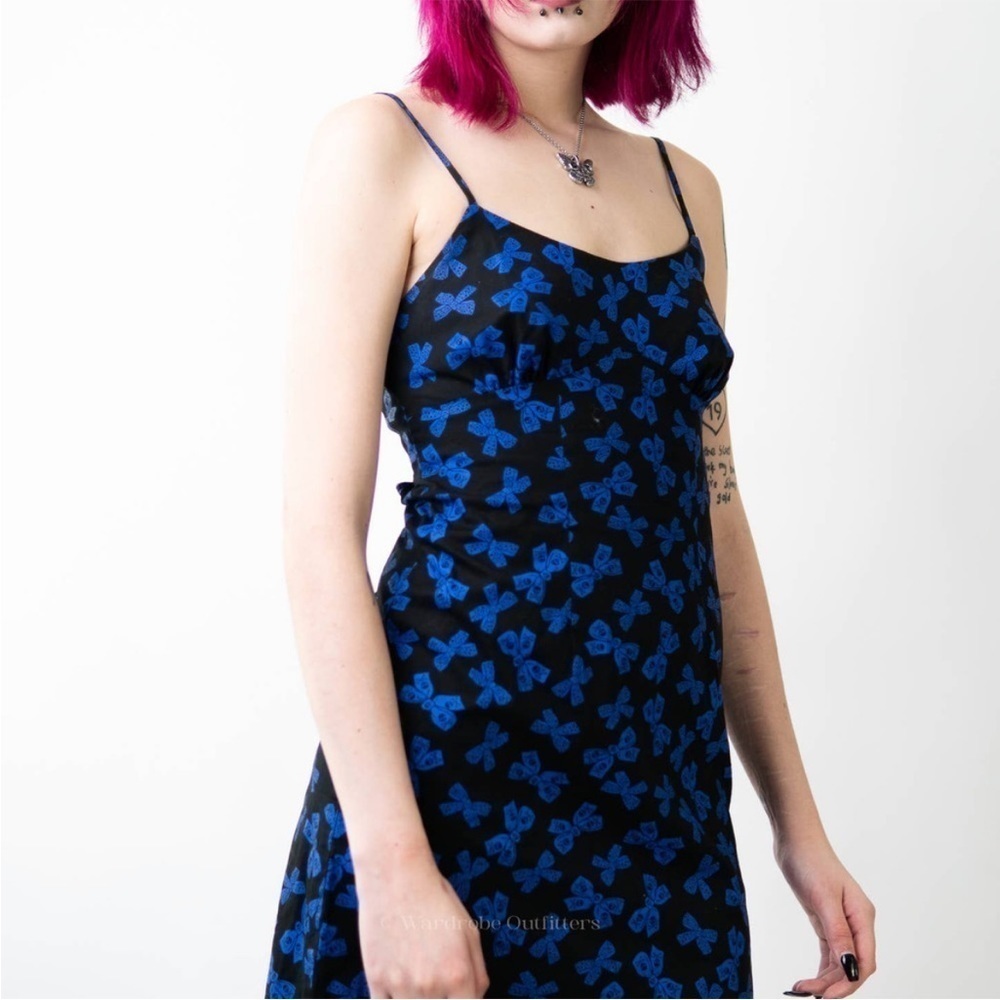 Morbid Threads Vintage 90s Y2K Whimsygoth Goth Bow Skull Dress - L